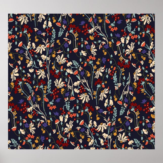 Tropical Floral: Random Botanical Vintage. Poster (Front)