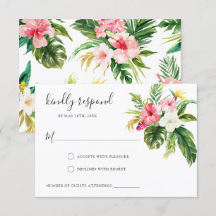 Tropical Floral RSVP Respond Card