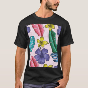 Tropical floral: seamless leaves pattern T-Shirt