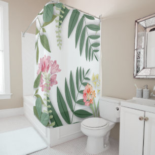 Tropical Floral  Shower Curtain