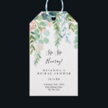 Tropical Floral Sip Sip Hooray Bridal Shower Gift Tags<br><div class="desc">These tropical floral sip sip hooray bridal shower gift tags are perfect for a modern wedding shower. The design features illustrated white,  yellow,  pink,  blush flowers with beautifully watercolor green leaves,  inspiring elegance.</div>