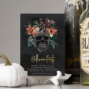 Tropical Floral Skull Halloween Party