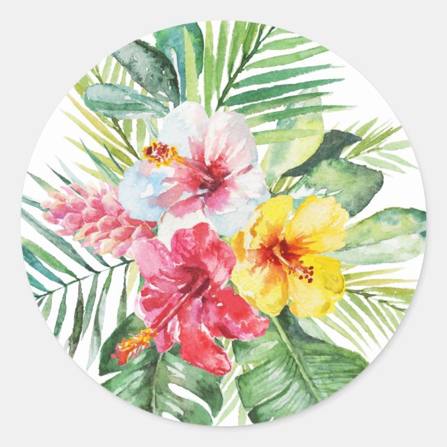 Tropical Floral Sticker (Front)
