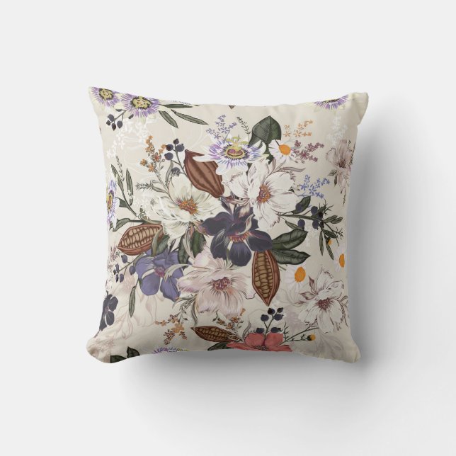 Tropical Floral Symphony Cushion (Front)