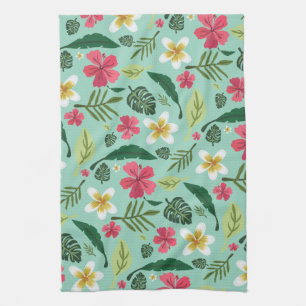 Tropical Floral Tea Towel