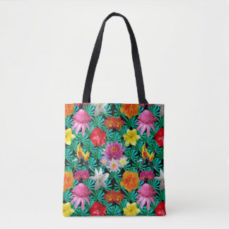 Tropical Floral Tote Bag
