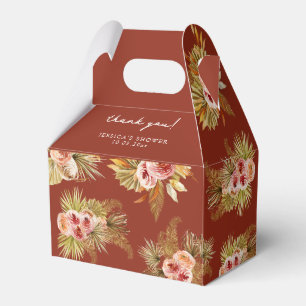 Tropical Floral Vintage Bridal Shower Favour Box