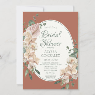 Tropical Floral Watercolor Bridal Shower Invitation