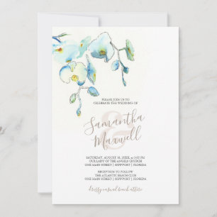 Tropical Floral Watercolor Wedding Stationery