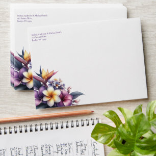 Tropical Floral Wedding- Envelope