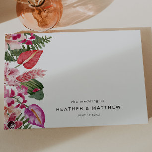 Tropical Floral Wedding Guest Book
