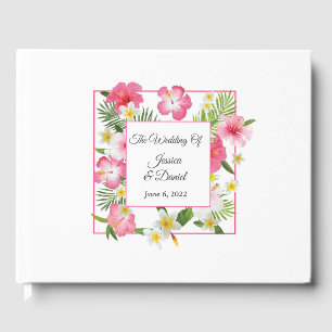 Tropical Floral Wedding Guest Book