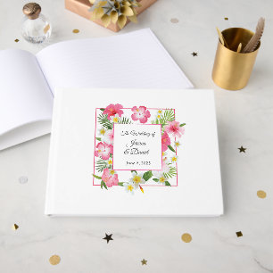 Tropical Floral Wedding Guest Book
