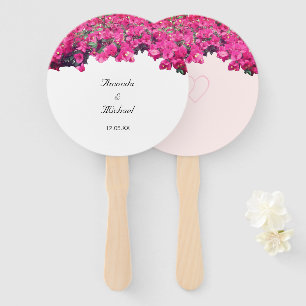 Tropical Floral Wedding Hand Fan