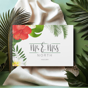 Tropical Floral Wedding  ID475 Guest Book