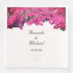 Tropical Floral Wedding Napkin