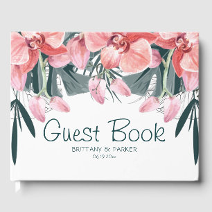 Tropical Floral Wedding Personalised Guest Book