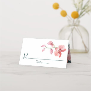 Tropical Floral Wedding Personalised Place Card