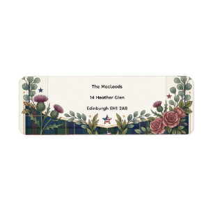 Tropical Floral Wedding Return Address Label