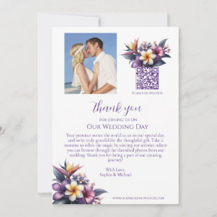 Tropical Floral-Wedding Thank You- Invitation