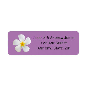 Tropical Floral, White Plumeria, Lavender, Wedding