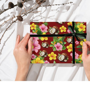Tropical Floral Wrapping Paper