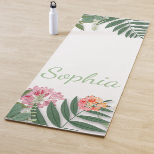 Tropical Floral Yoga Mat