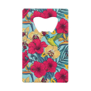 Tropical Florals and Hummingbird - Summer Botanica