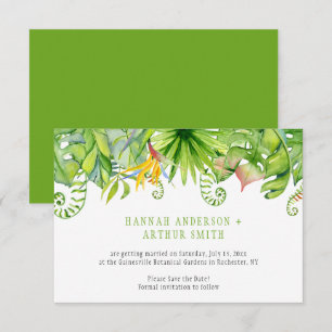 Tropical Florals Save The Date Invitations  