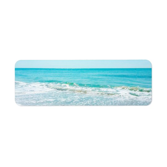 Tropical Florida Beach Sand Ocean Waves Sandpiper Return Address Label