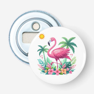 Tropical/Florida pink flamingo Bottle Opener