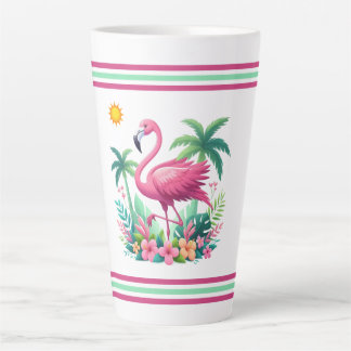 Tropical/Florida pink flamingo Latte Mug