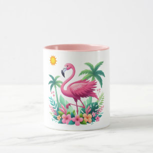 Tropical/Florida pink flamingo Mug