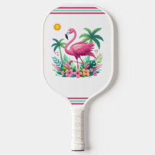 Tropical/Florida pink flamingo Pickleball Paddle