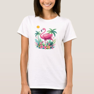 Tropical/Florida pink flamingo T-Shirt