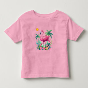 Tropical/Florida pink flamingo Toddler T-Shirt