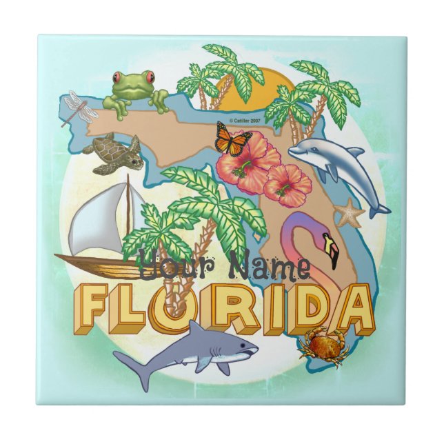 Tropical Florida Tile (Front)