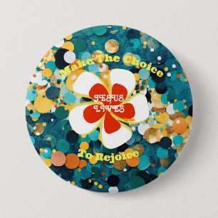 Tropical Flower 7.5 Cm Round Badge