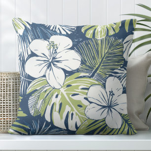 Tropical Flower Accent Pillow