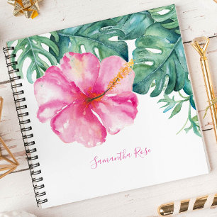 Tropical Flower and Greenery Personalised Journal