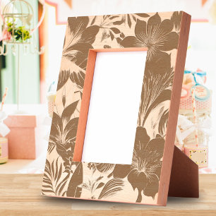 Tropical flower and Leave Pattern Etched Frames