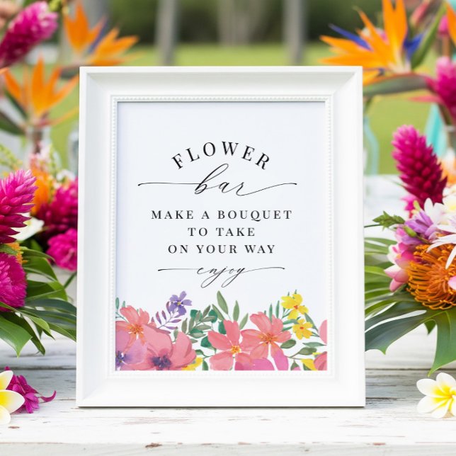 Tropical Flower Bar Shower Favor Print (Creator Uploaded)