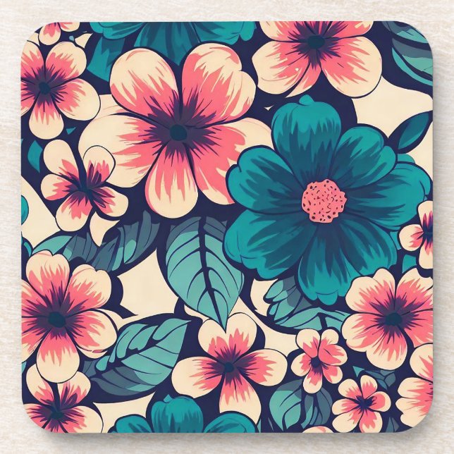Tropical Flower Coaster (Front)