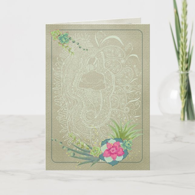 Tropical Flower - Greeting Card (Front)