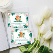 Tropical Flower Hatching Dino Books Baby Shower 