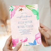 Tropical flower Hawaiian luau beach couples shower