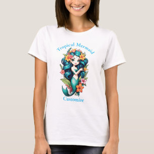 Tropical Flower Mermaid Thunder_Cove T-Shirt