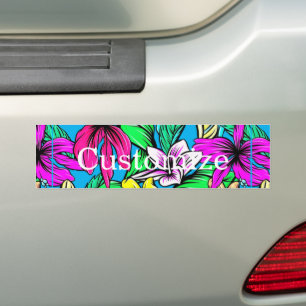Tropical Flower Mix Thunder_Cove Bumper Sticker