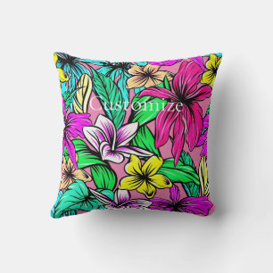 Tropical Flower Mix Thunder_Cove Cushion