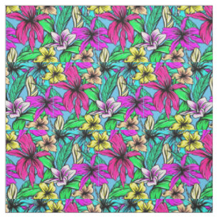 Tropical Flower Mix Thunder_Cove Fabric